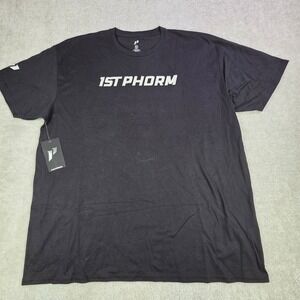 NWT 1ST PHORM Mens Black Graphic T Shirt 3XL Cotton Polyester Blend Athletic Gym